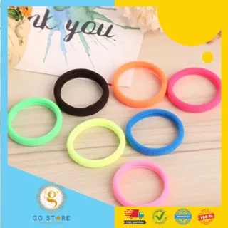 A029[BELI 10 GRATIS 1PCS EMOJI GOYANG]KARET RAMBUT ELASTIS PONITAIL WARNA WARNI