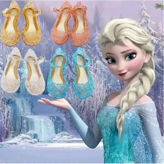 sepatu anak princess disney elsa frozen sofia aurora / sepatu anak import / sepatu jelly anak