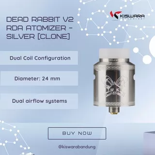 Dead Rabbit V2 RDA Atomizer - SILVER [Clone]