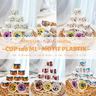 Cup Es Krim lengkap tutup dan sendok Cup Ice Cream Online - Grosir Paper Cup Murah - Cup Es Cream Un