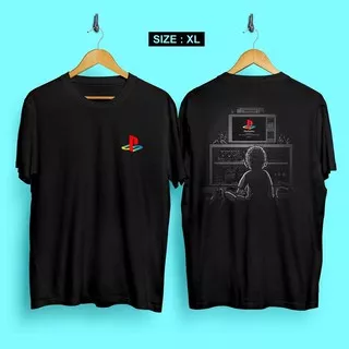 Tripletreeshirt Kaos Distro PS Logo XL Cotton Combed 30S Atasan T-Shirt Distro Unisex