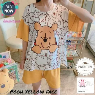 Baju Tidur Wanita Piyama Pooh Sanrio Melodi Hello Kitty Celana Pendek Import