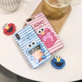 Elmo Cookie Monster - Custom Case Popsocket 4D - 1 HARI JADI