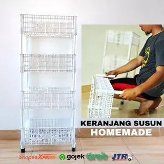 RAK KERANJANG SUSUN RAK SUSUN DAPUR Rak Dapur Keranjang Serbaguna Rak Susun