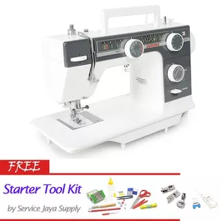 JANOME L 395F Mesin Jahit Semi Portable - SISTEM DINAMO LUAR Body Besi