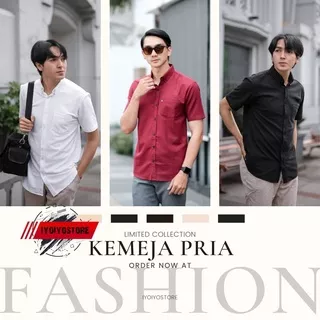 Kemeja pria putih polos lengan pendek bahan katun original/KEMEJA KATUN kemeja putih lengan pendek/kemeja putih pria lengan pendek/kemeja polos putih pria lengan pendek/kemeja kerja/kemeja formal lengan pendek/kemeja kantor kemeja hitam kemeja pendek