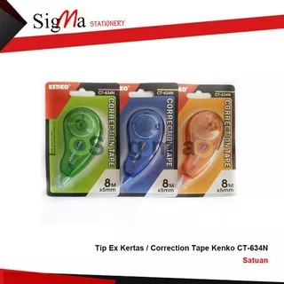 Correction Tape Tipex Tipx Kertas KENKO CT-634N 8Mx5mm