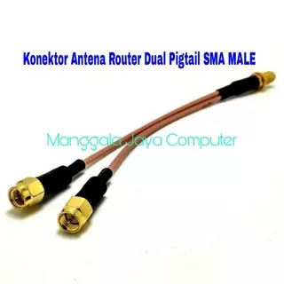 Konektor Antena Router Orbit Star 3 ZTE MF238U MF283 Orbit Pro HKM Orbit Pro 2 ZTE MF286R MF286 Dual Pigtail SMA MALE to RPSMA Female