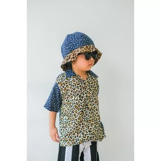Leopard Bucket Hat La Dolce Topi Anak Unisex