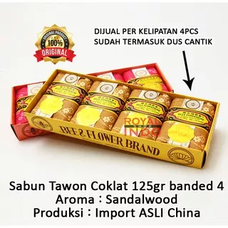 Sabun Tawon Bee Flower Brand Coklat Sandalwood 125gr Import China RRC