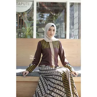 gamis etnik gbl aksara dress batik elegan