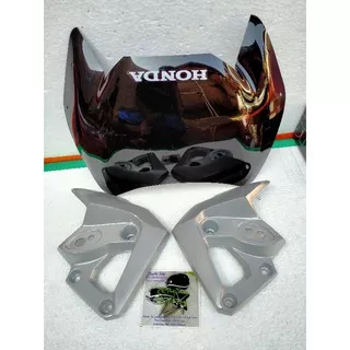 Visor dan garnis kupingan lampu depan tiger revo barong set