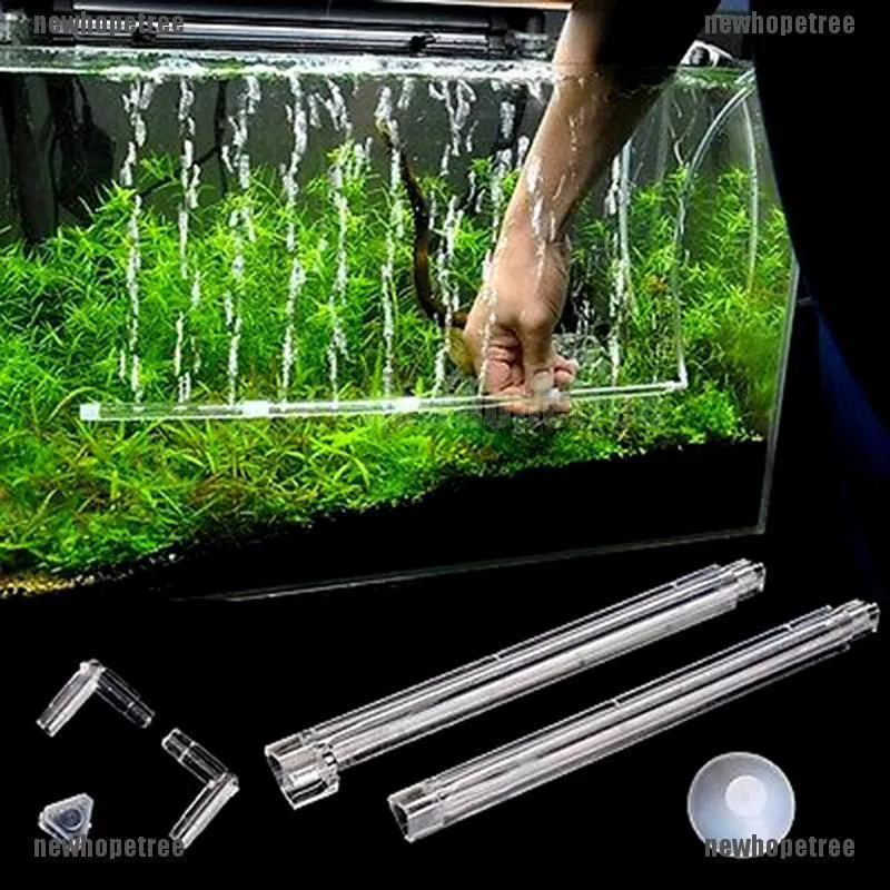 NHTID belle Clear Plastic Air Curtain Diffuser Bar Oxgyen Aerator Aquarium Water Treat modish