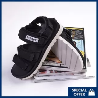 MALMO BLACK - OSGOOD | Original Sandal Gunung Traveling Santai Kasual Pria/Cowok - Sendal Footwear