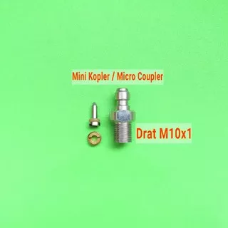 Mini Kupler Jantan Stainless Drat M10x1 / Mini Kupler Bocap M10x1