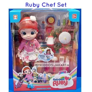 Rainbow Ruby - Chef (Talking & Singing) Playset - Mainan Boneka Ruby [Original]