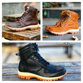 Sepatu Kickers Ariel Boots Safety Kulit Sepatu Hiking Touting Murah - Hitam, 39 Z channel