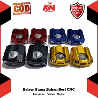 Raiser Stang Peninggi Stang Full CNC Variasi Kleman Untuk Motor Vixion KLX Byson Pcx NMax R15 CBR Ninja Dll