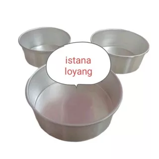 loyang cetakan kue bulat press mini Tampa sambungan ukuran 8 cm 9 cm 10 cm tinggi 3 cm