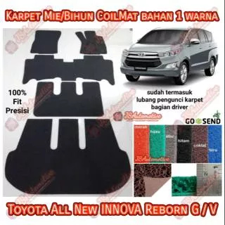 Karpet Mie/Bihun CoilMat Mobil All New INNOVA Reborn G/V - bahan 1 warna