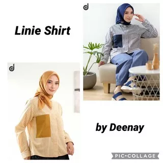 Deenay Linie Shirt Mustard n Navy