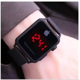 Jam Tangan Pria FREE BATERAI JAM TANGAN DIGITAL PRIA WANITA APPLE WATCH RUBBER ELEKTRONIK TOUCH SCREEN LED AP01 Branded Keren Murah Bagus Tahan Air Trendy G8C1 Terlaris BISA COD Waterproof Model Terbaru Best Seller Berkualitas