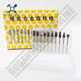 Mollar Mata Tuner Set 10pcs / Rotary file Mollar Tungsten Carbide 10 Pcs 3mm - Mata Bor Tuner Set 10 Pcs