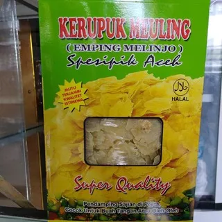 EMPING MELINJO KOTAK KEMASAN 1KG /emping asli Aceh /BEST SELLER