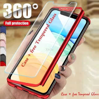 Casing Oppo A33 A33W A37F A37 A71 A39 A57 A59 F1S F3 A77 F3Plus 360 Full Protective Hard Case With Tempered Glass