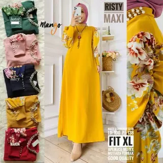Gamis Kaos Import Mutiara Risty Maxi by Apple Hijab Fashion
