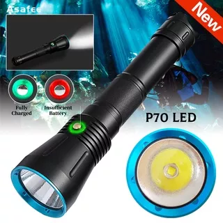 New DA16 Super Powerful 10000lm Diving Flashlight XHP70.2 /SST70 Powerful LED Flashlight Waterproof Underwater Torch Rechargeable Lanterns white light