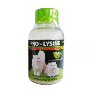 Vitamin penambah nafsu makan hewan Anjing Kucing Pro Lysine ProLysine 50 gram