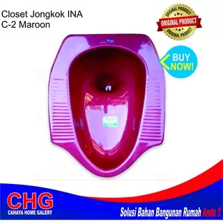 Closet INA C2 / kloset jongkok INA (gojek/grab) - Maroon