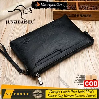 [ORIGINAL] Junzidaishu Dompet Clutch Kulit Import Pria Korean Fashion Handbag Men's Folder Bag