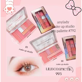 EYSHADOW MAKE UP STUDIO PRO PALLETTE ANYLADY 792/EYE SHADOW ANYLADY SWEET CAT PEACH 792B