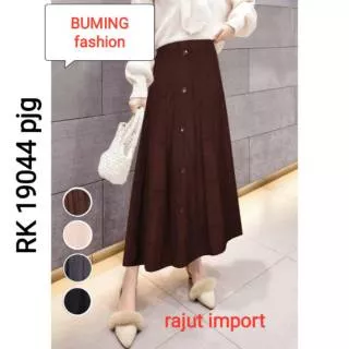 Rok rajut import (RK 19044) rok rajut panjang muslimah modern Maxi skirt flare skirt by toko BUMING