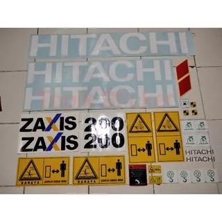 Stiker Excavator  HITACHI Zaxis 200 Stiker Alat Berat