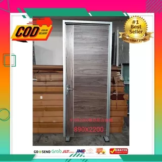 pintu kayu kusen aluminium / pintu kayu minimalis / set pintu kayu kusen aluminium /set pintu modern