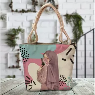 TOTEBAG / TOTEBAG TALI SUMBU/ TOTEBAG CANVAS/ TOTEBAG FULL PRINTING LUKIS/TOTEBAG SUBLIMASI