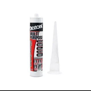 Lem Botol DEXTONE Silicone Sealant Multi Purpose 300 ml - White / Clear / Black Lem Tabung