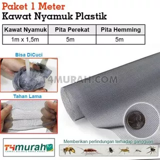 **BISA COD** JARING NYAMUK JENDELA VELCRO KASA ANTI NYAMUK KELAMBU NYAMUK 100X150CM