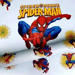 WALLPAPER | DINDING STICKER MOTIF SPYDERMAN 3D / WALLSTICKER SPYDERMAN 3D