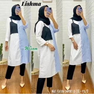 Tunik Katun Import Lishma Atasan Muslim Cantik Ld 108 by Wisam
