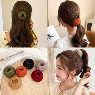 ?Jepitan Bird Nest Hair Claw Velvet | Hairclip Women Velvet Clip Hair Ponytail Buckle Korean Fashion - Jepit wanita