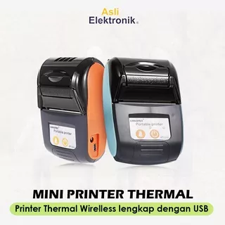 Printer Bluetooth Mini Thermal Portable / Printer Kasir Orange