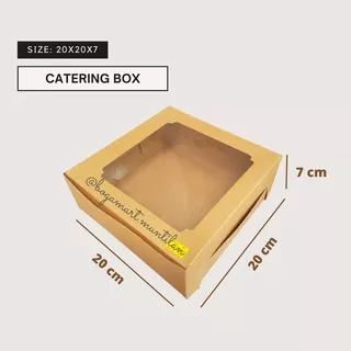 Catering Box 20x20x7 / Box Window / Box Bolu / Box Chiffon / Dus Bolu Jadul / Dus Chiffon / Packaging Chiffon / Box Makanan / Box Catering / Kemasan Bolu