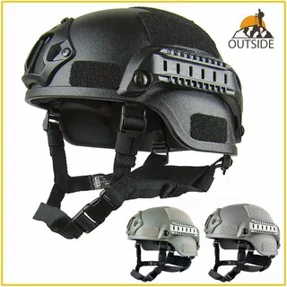 Helm Tactical Military Airsoftgun Helmet mich 2000 Warna Hitam