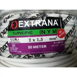 Kabel Extrana NYM 2x1.5 LMK Original SNI - Meteran