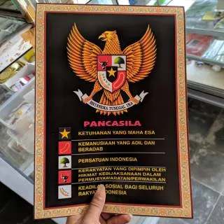 Poster Alat Peraga Sekolah Garuda + pancasila - Poster Pahlawan Nasional - UUD 45 ukuran 25x35