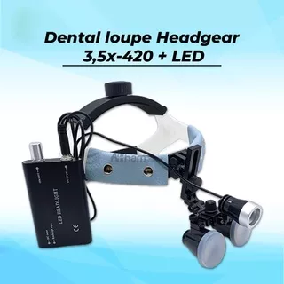 Dental Loupe Lup Headgear Headband + Led